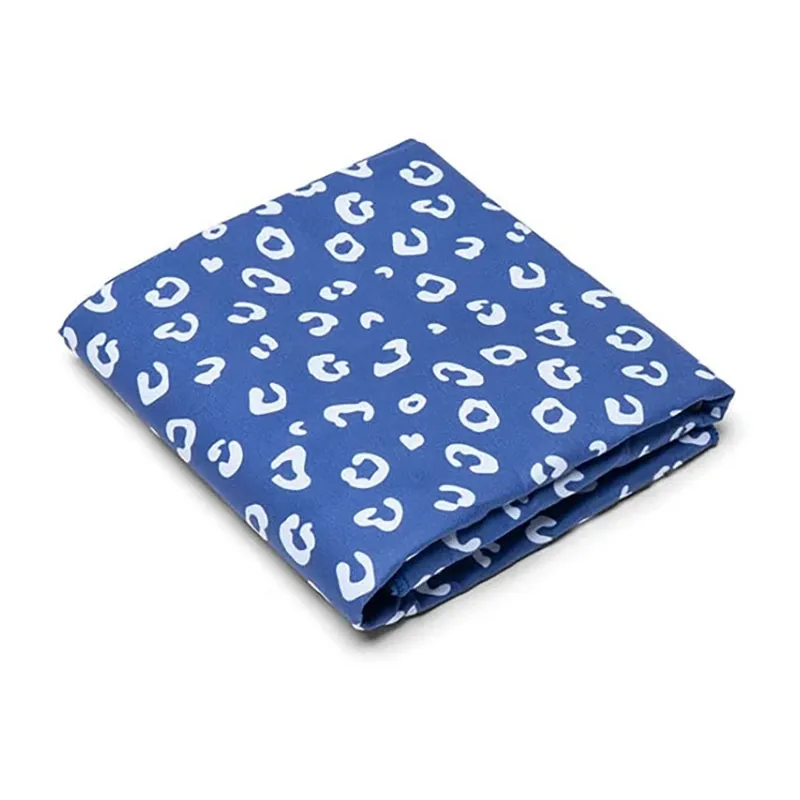 Serviette de plage Microfibre Bleu Leopard - 135x65cm-1