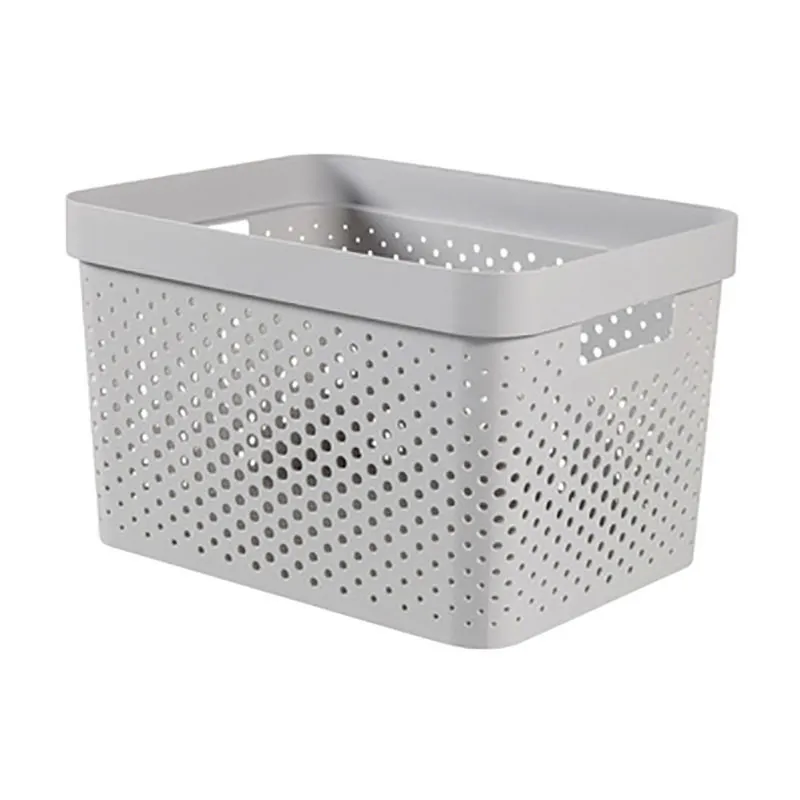 Panier Infinity dots recyclé Gris clair - 17L-0