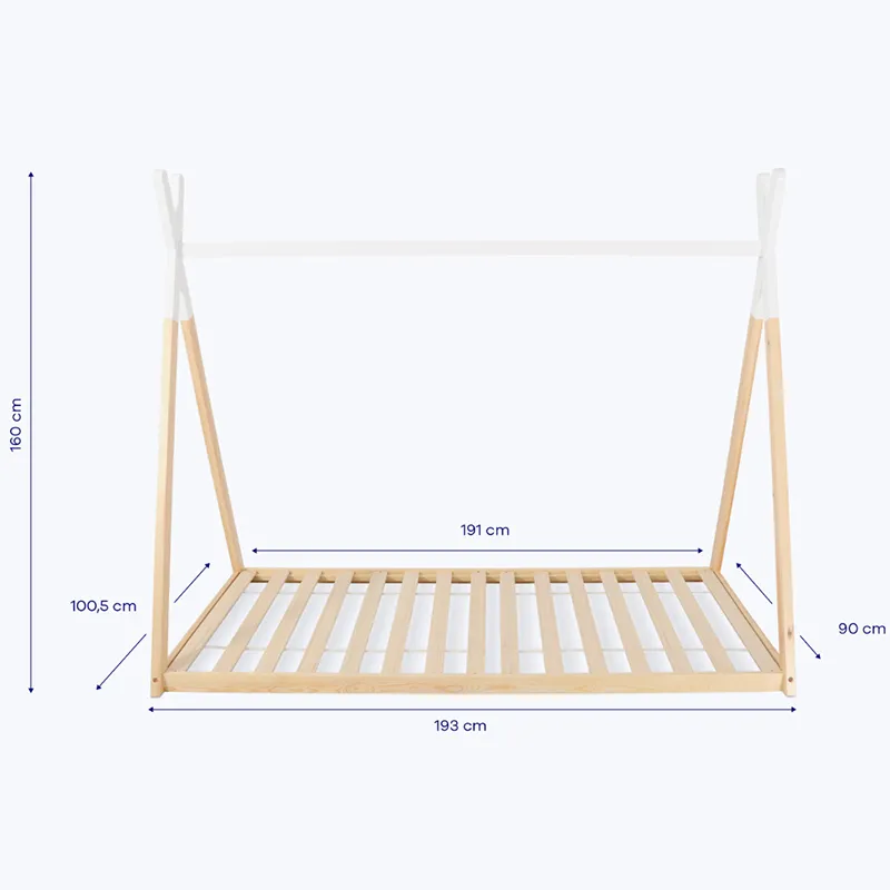 Lit tipi Plume + matelas essentiel-13