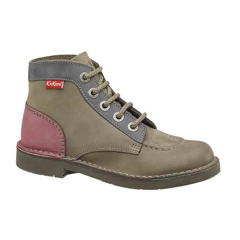 Bottines Kick Col - Gris/Bleu-0
