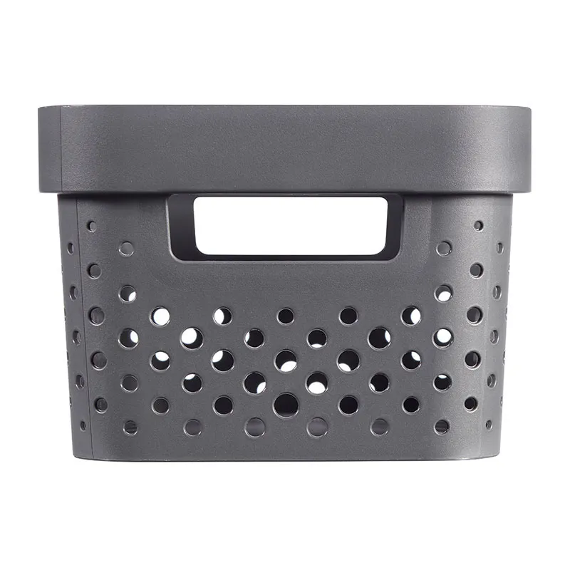 5 Paniers Infinity dots recyclé Gris - 4,5L-2