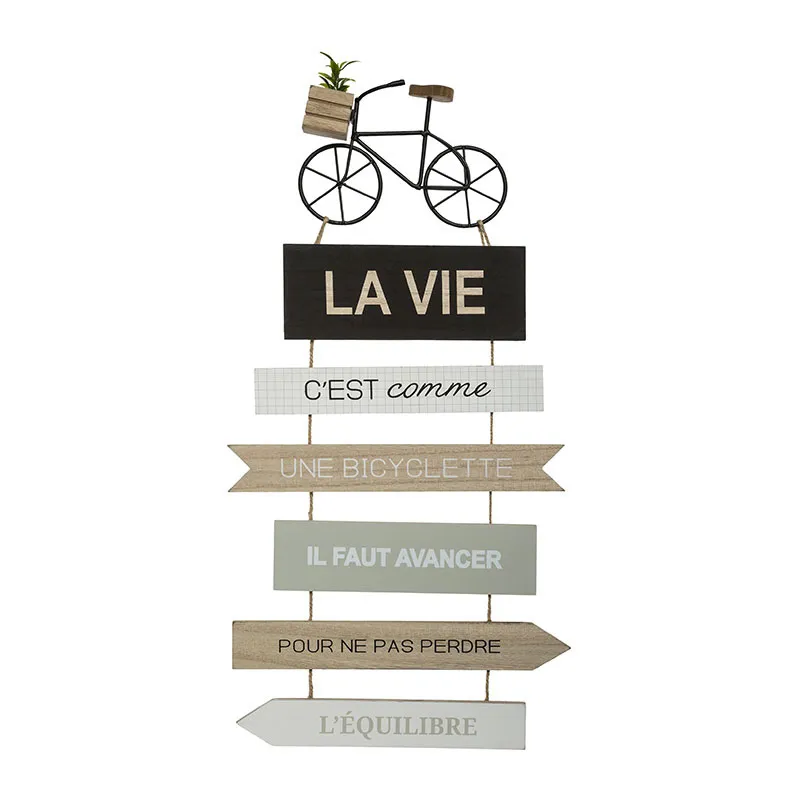 Déco murale Citation vélo - 28x60cm-0