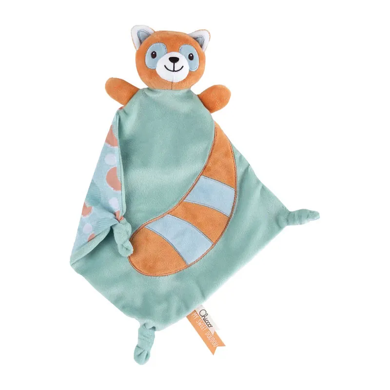 Doudou Plat Panda Roux - 0m+-0