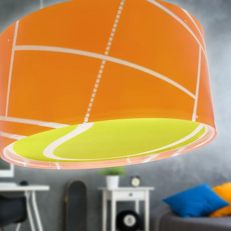 Plafonnier Tennis Orange brillant - 33x33x16,5cm-1