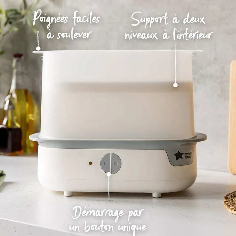 Stérilisateur électrique à vapeur - Blanc-1