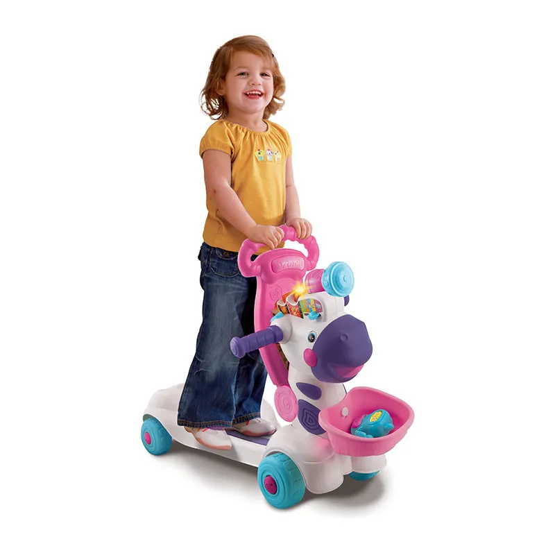 Trottino mon zèbre rigolo Rose - 12m+-1