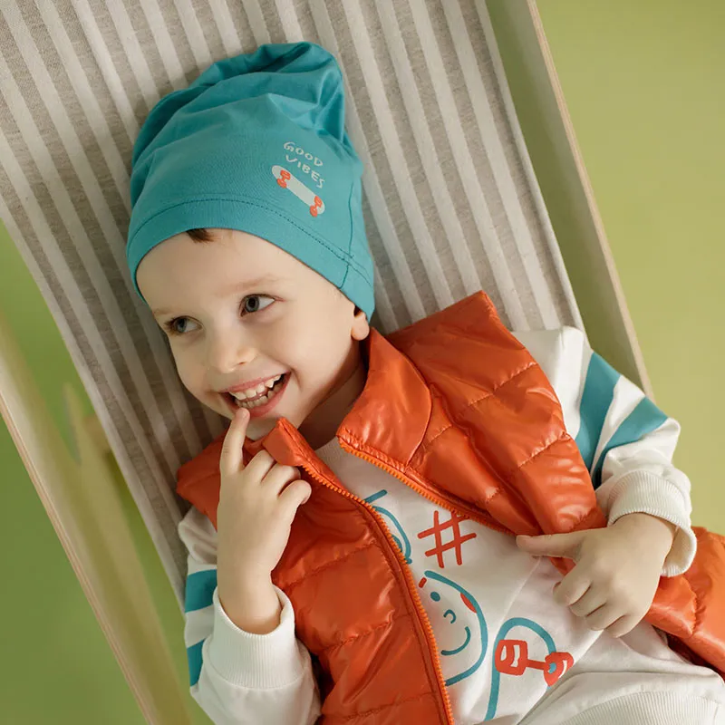 Bonnet simple Orange flip - Turquoise-2