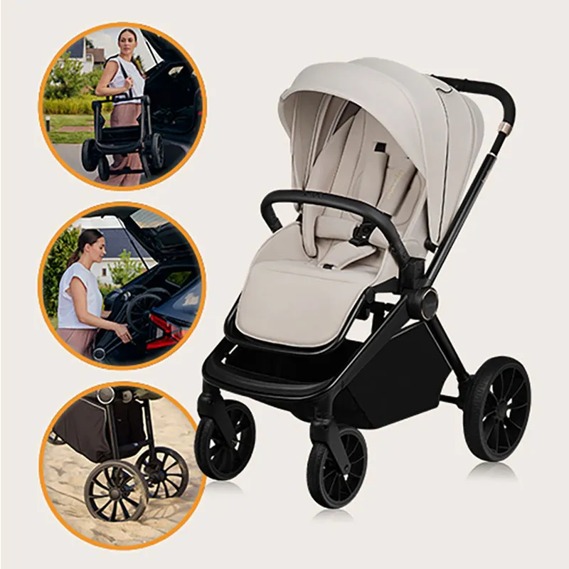 Duo Poussette Mika Plus + Nacelle Green Olive - 0m+-32