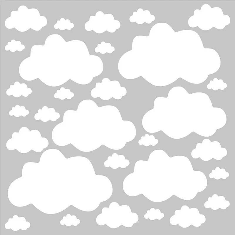 Stickers - 30 Nuages blancs-5
