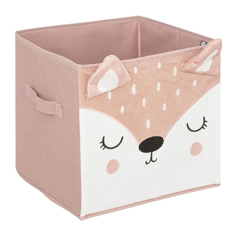 Boîte de rangement Biche Rose - 29x29x29cm-0