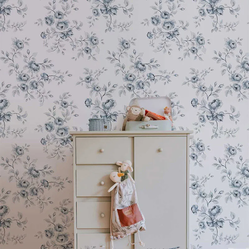 Papier peint Roses Bleu - 50x280cm-0