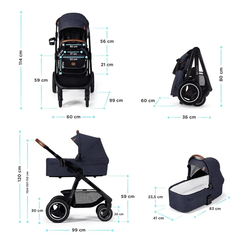 Duo Poussette Everyday + Nacelle Denim - 0m+-14