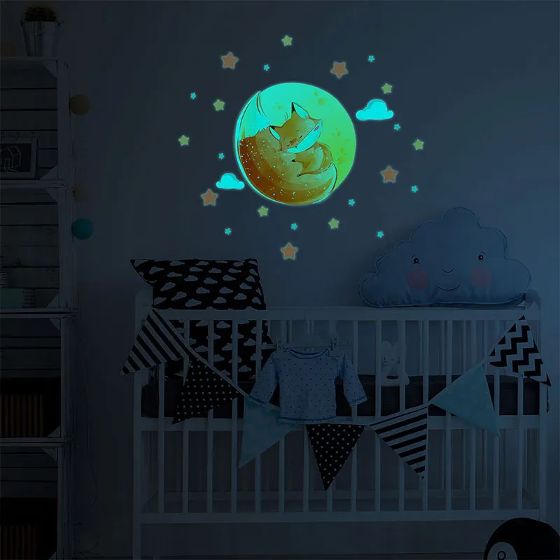 Stickers Phospho. - Renard rêveur & 50 étoiles-2