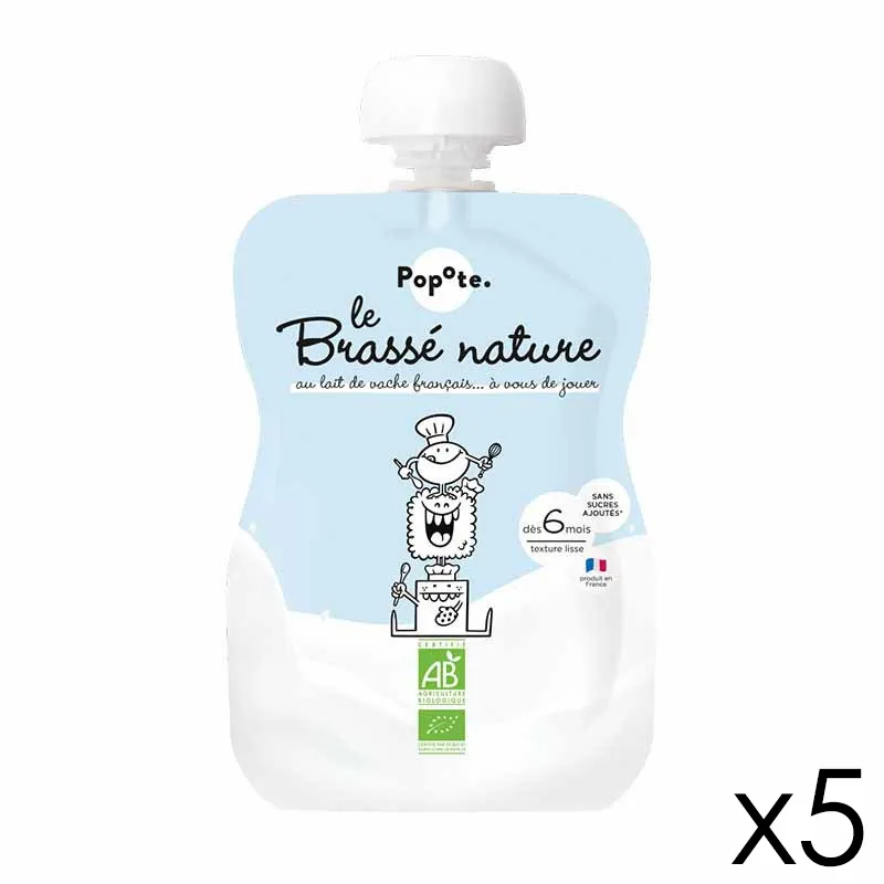 5x100g Gourdes Brassé Nature BIO - 6m+-0