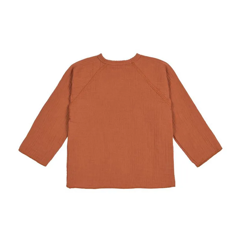 Kimono en mousseline Coton BIO Rust - Lassig-3