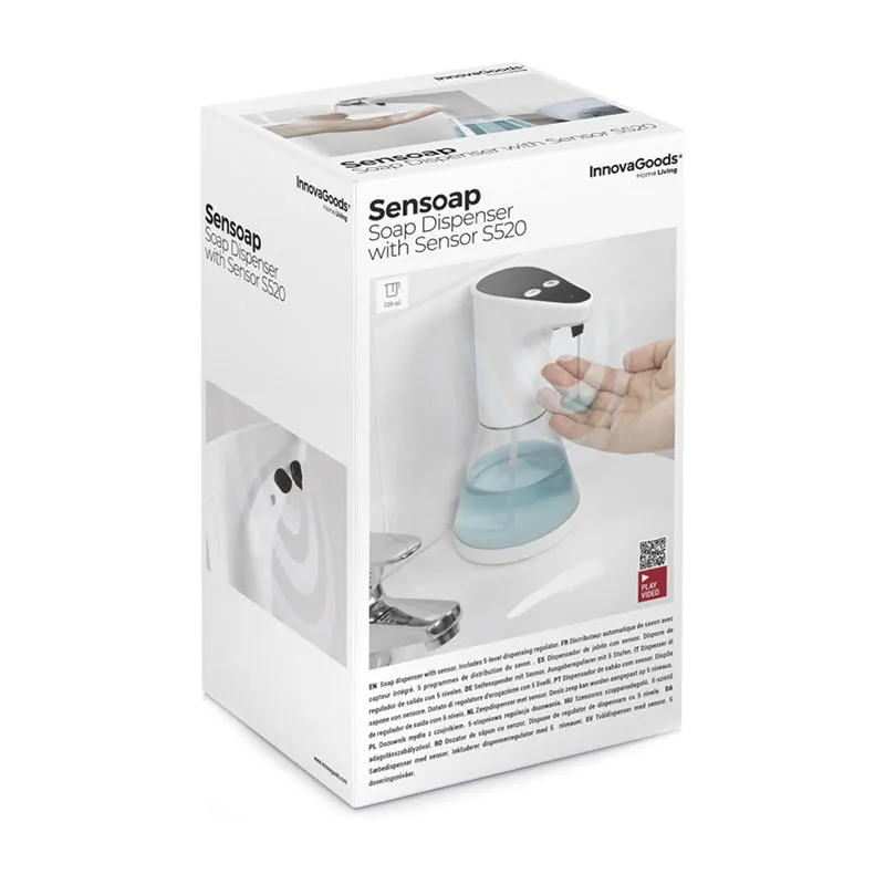 Distributeur automatique de Savon Blanc - 10,5x21x14cm-4