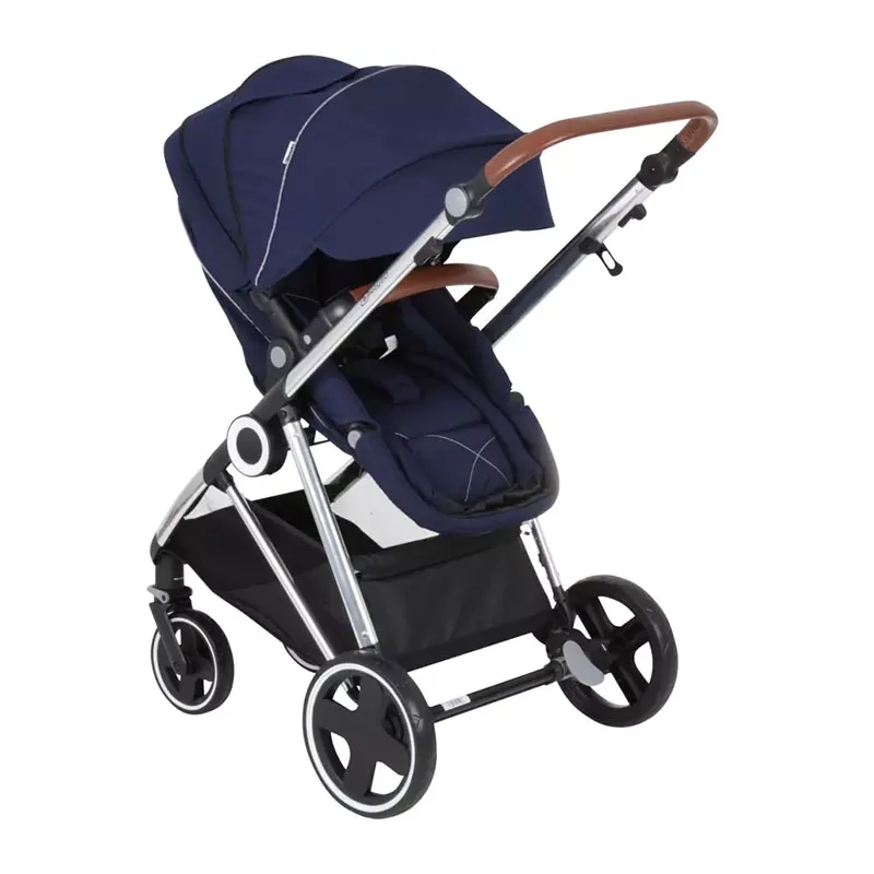 Trio Poussette transformable + Coque Gr.0+ Halime Bleu/Silver - 0m+-12