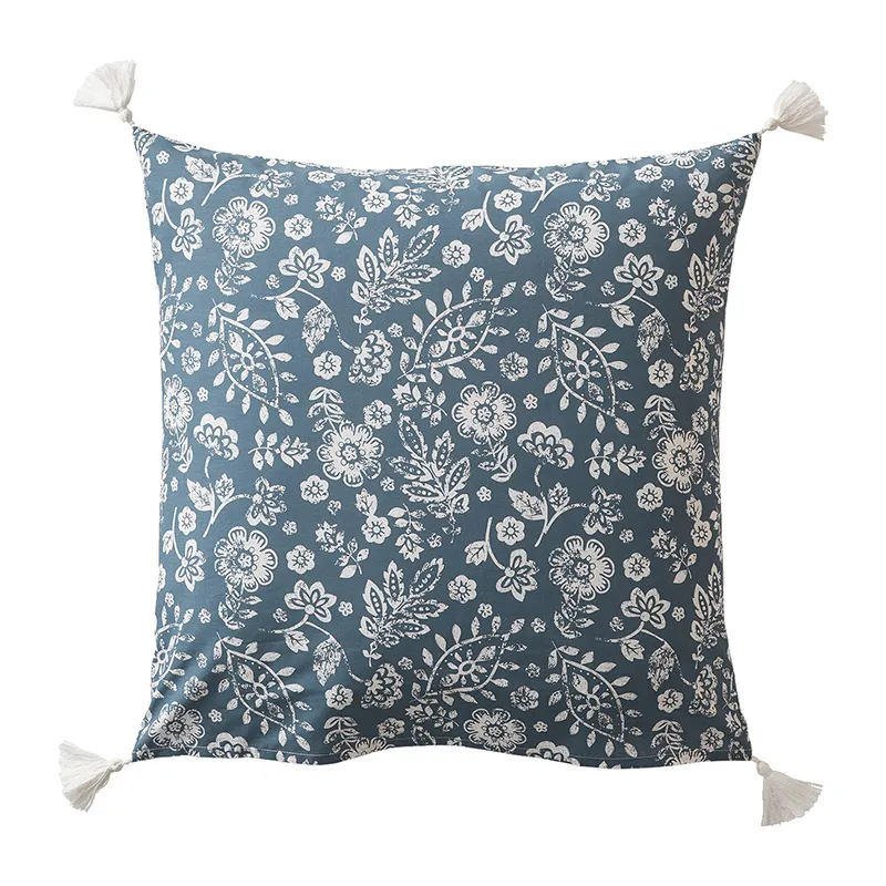 Parure 2pcs Coton caravane Bleu - 140x200cm-4