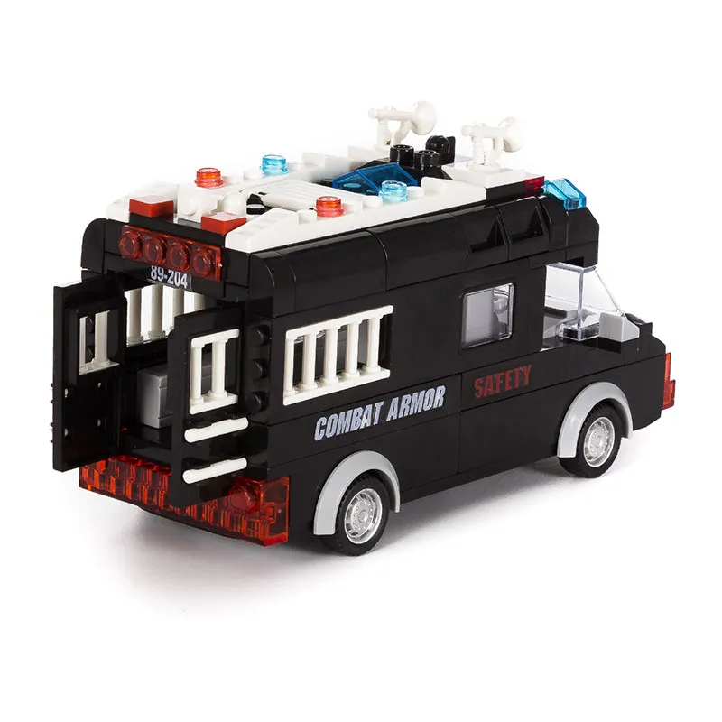 Jouet à construire véhicule swat cop Noir 77pcs - 36m+-1