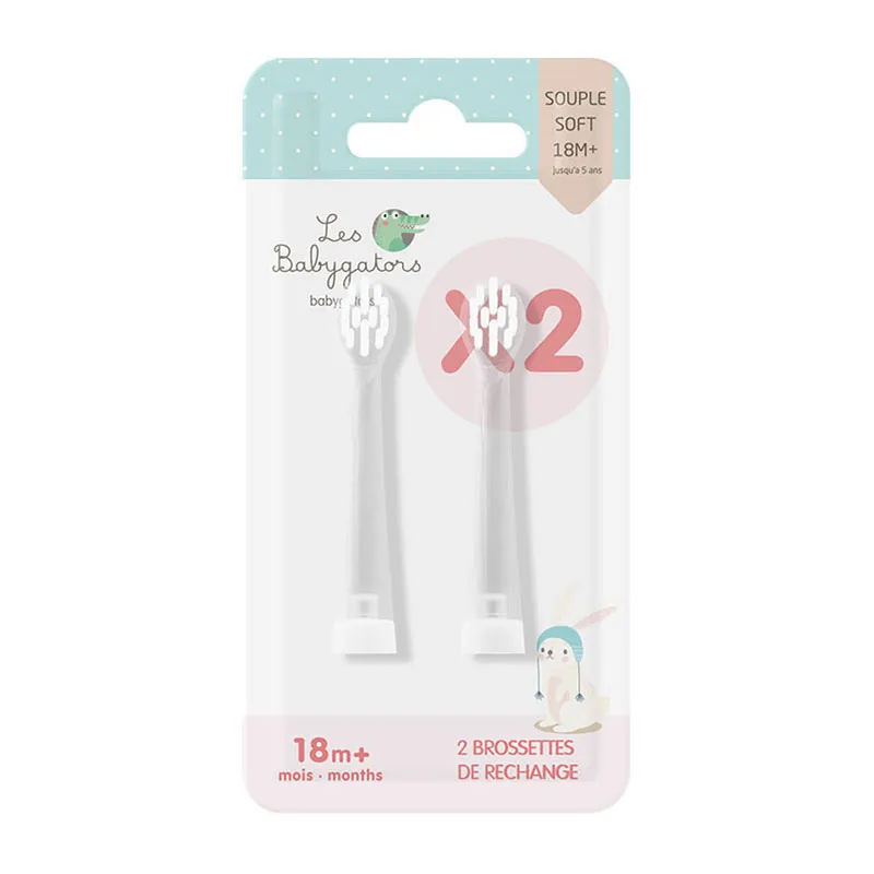 Kit Brosse à dents sonique à pile pour bébé 6pcs - 0m+-8