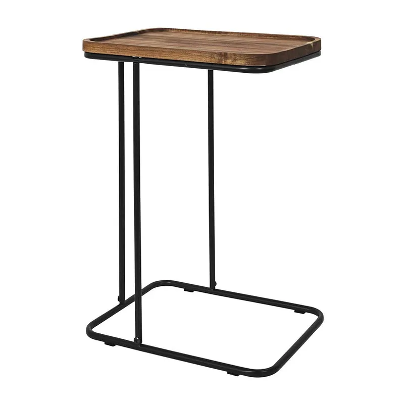 Table d'appoint acacia - 40x30x55cm-3