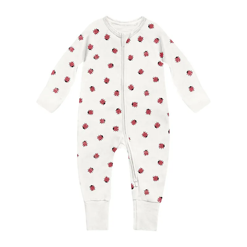 Pyjama Coton Zippy Coccinelle Bébé - Blanc/Rouge-0