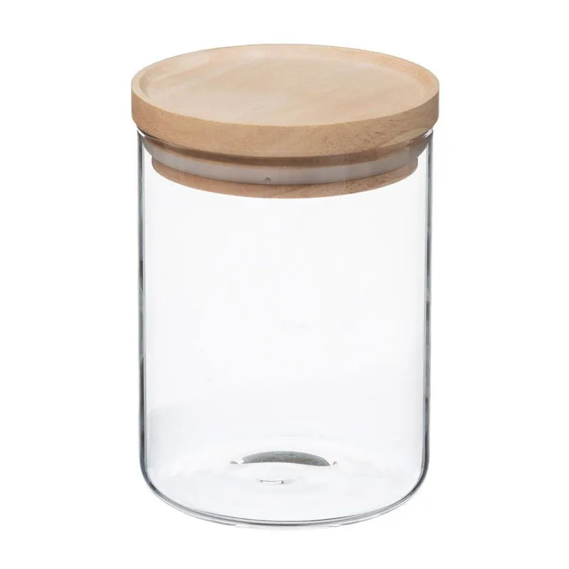 Bocal verre couvercle Bambou - 0,6L-0