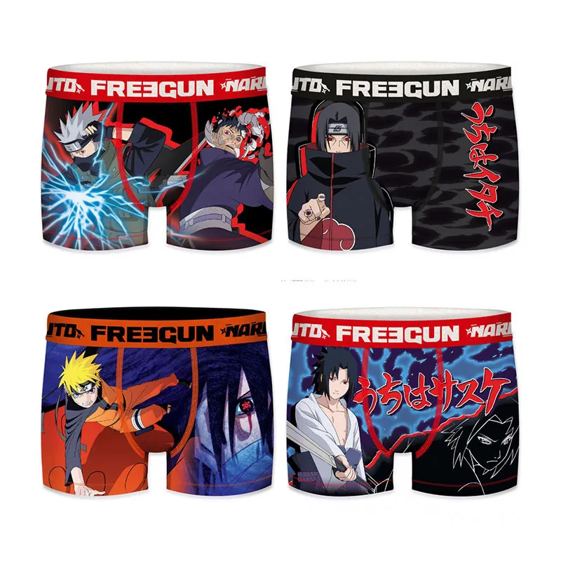4 Boxers Homme Naruto Shippuden - Bleu/Noir-1