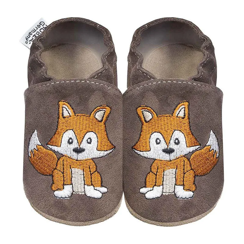 Chaussons cuir antidér. Renard - Marron-4