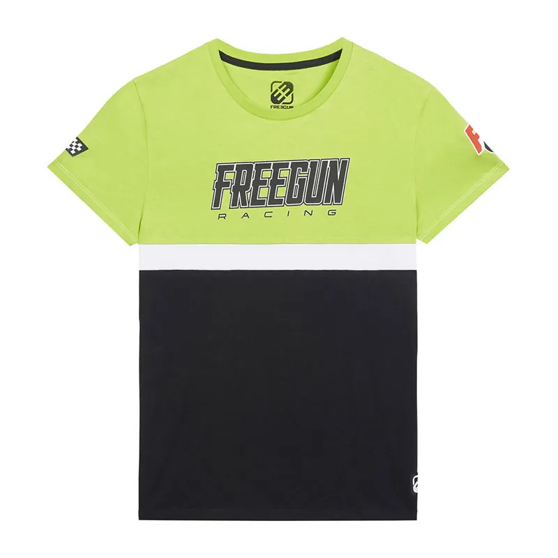 T-shirt MC Garçon Racing - Vert/Noir-0