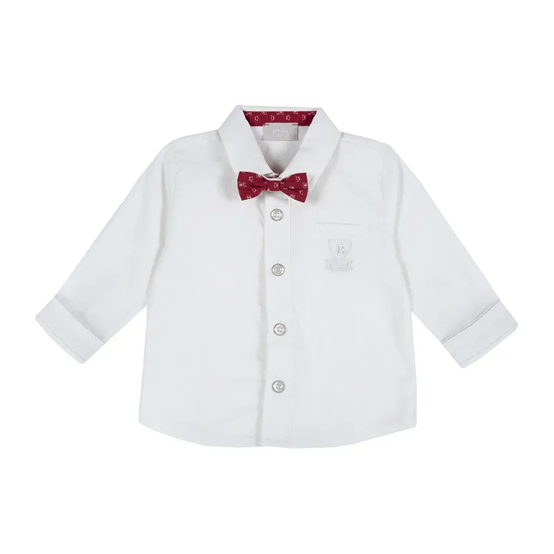 Chemise noeud papillon - Blanc/Rouge - CHICCO-0