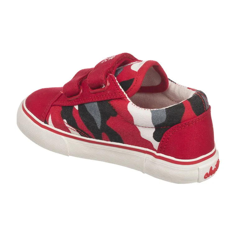 Baskets à scratch Camouflage - Rouge-2