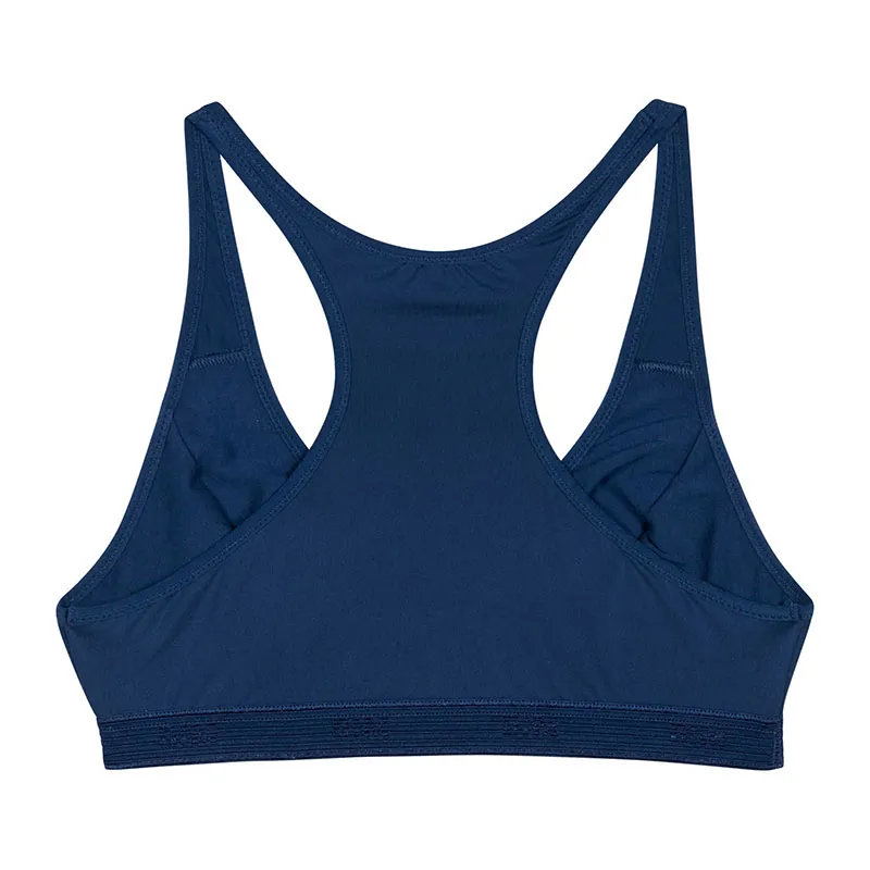 Brassière triangle Microfibre Sport Fille - Bleu Hussard-1