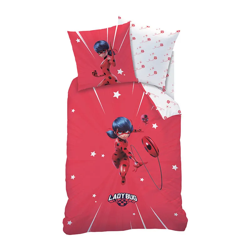 Parure 2pcs Miraculous Ladybug Rouge - 140x200cm-1