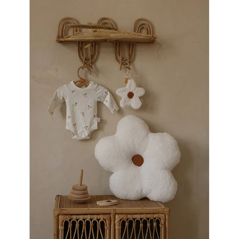 Coussin décoratif Marguerite Écru - 50x50cm-3