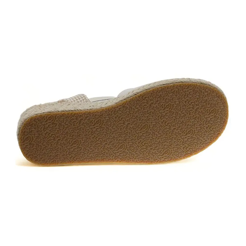 Sandales espadrille talonnette - Doré-1