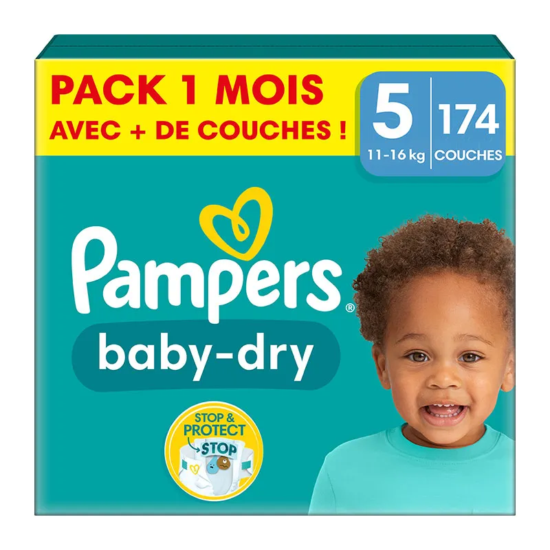 Couches Pampers Baby Dry T.5/11-16kg - 1x174-0