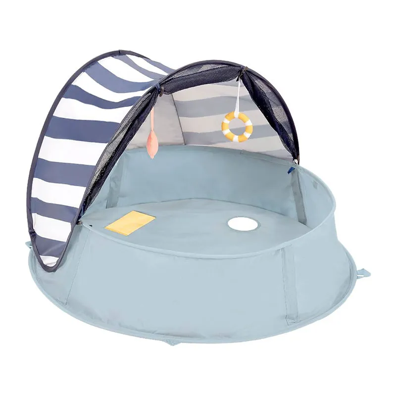 Aire de jeux 2en1 anti-UV FPS 50+ Marinière - 90x60x60cm-0