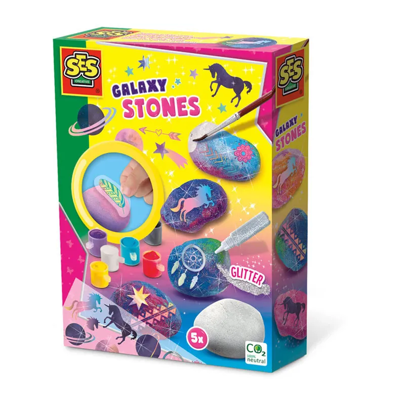 Peinture sur pierre galaxie 16pcs - 5+-0