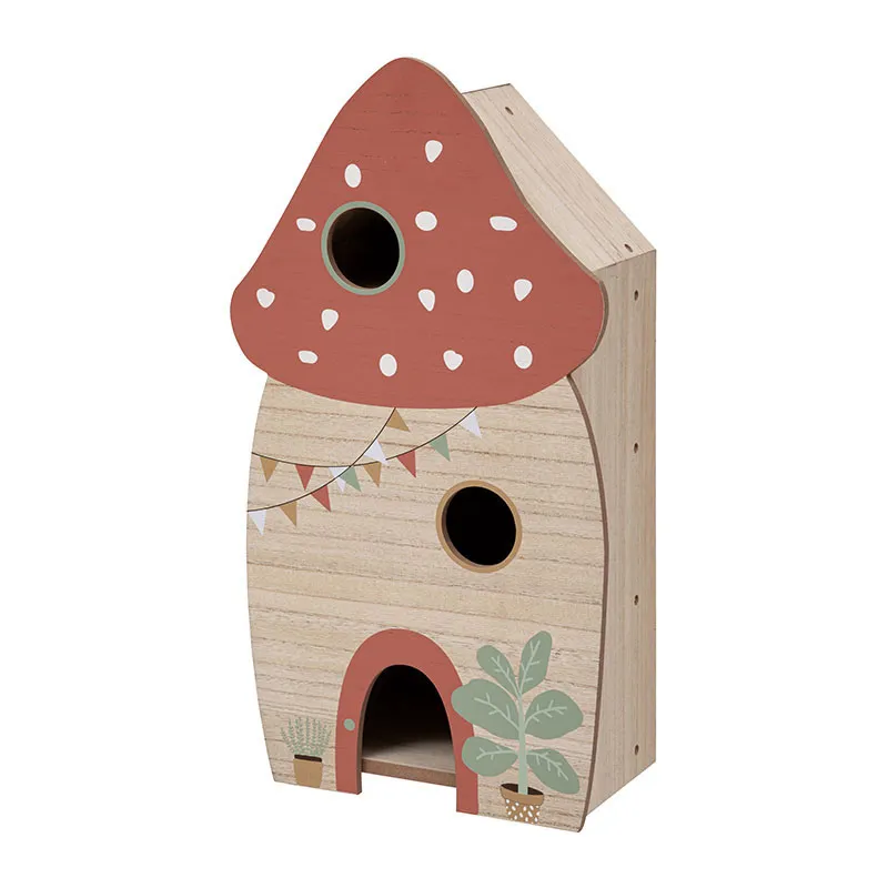 Jeu en bois Maison champignon - 33x19x60cm-0