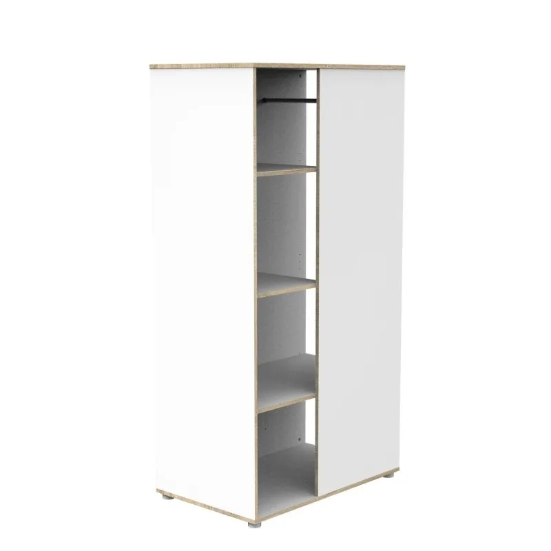 Armoire ouverte Bois Blanc - 90x174x56cm-3