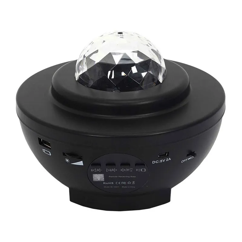 Projecteur rotatif LED + Enceinte Galaxie - 16,2x13x16,2cm-3