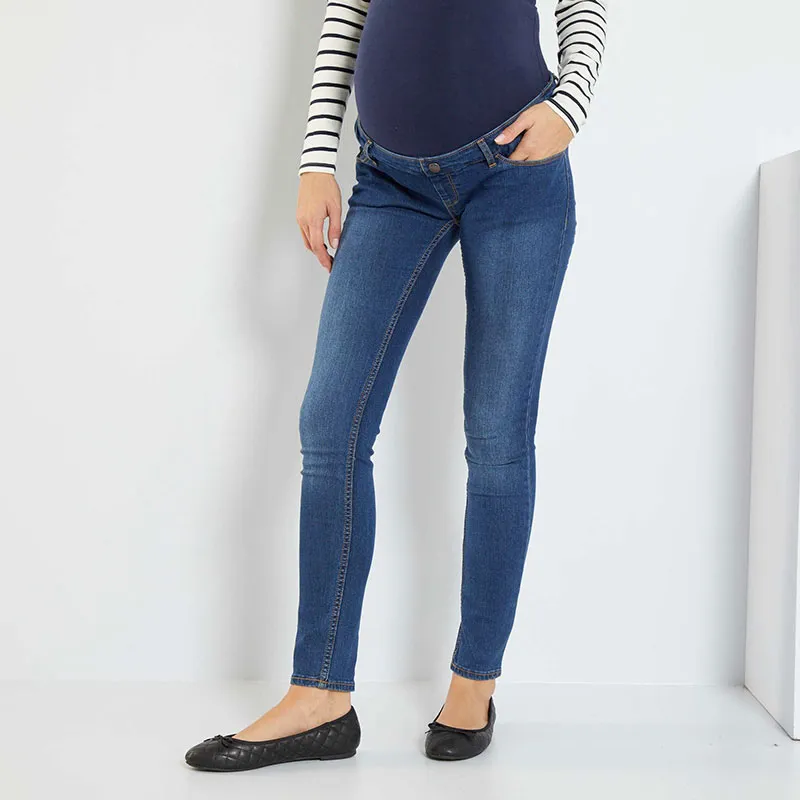 Pantalon de grossesse Slim fit L30 - Denim brut - KIABI-0