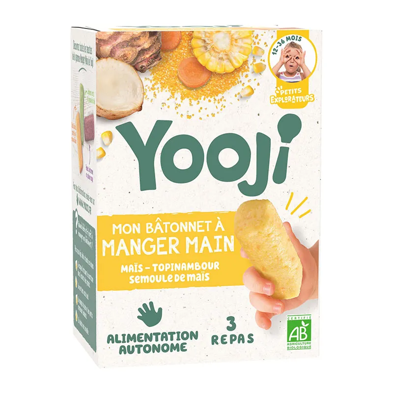 Bâtonnets à manger main Maïs et semoule de maïs - 3 repas - 12m+-0