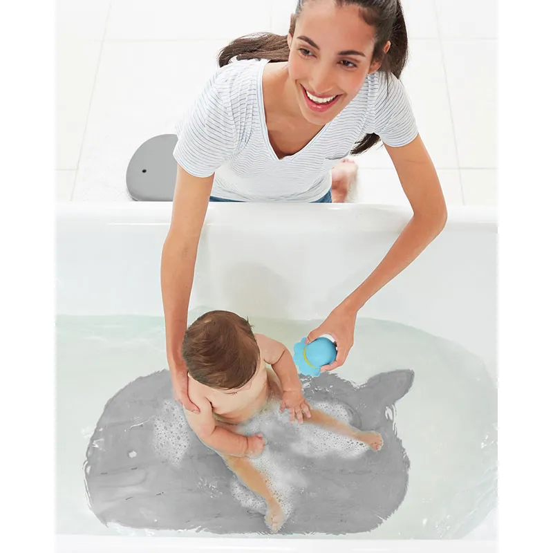 Tapis de bain antidérapant Moby Baleine Gris - 0m+-4
