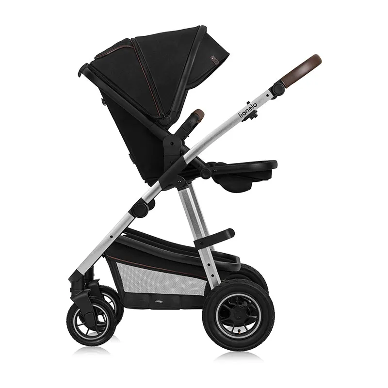 Duo Poussette Amber + Nacelle Black Silver - 0m+-16
