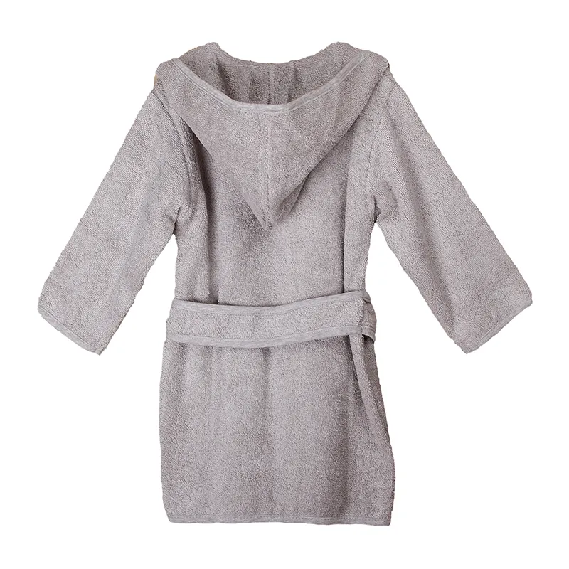 Peignoir Coton Bio Gris-1