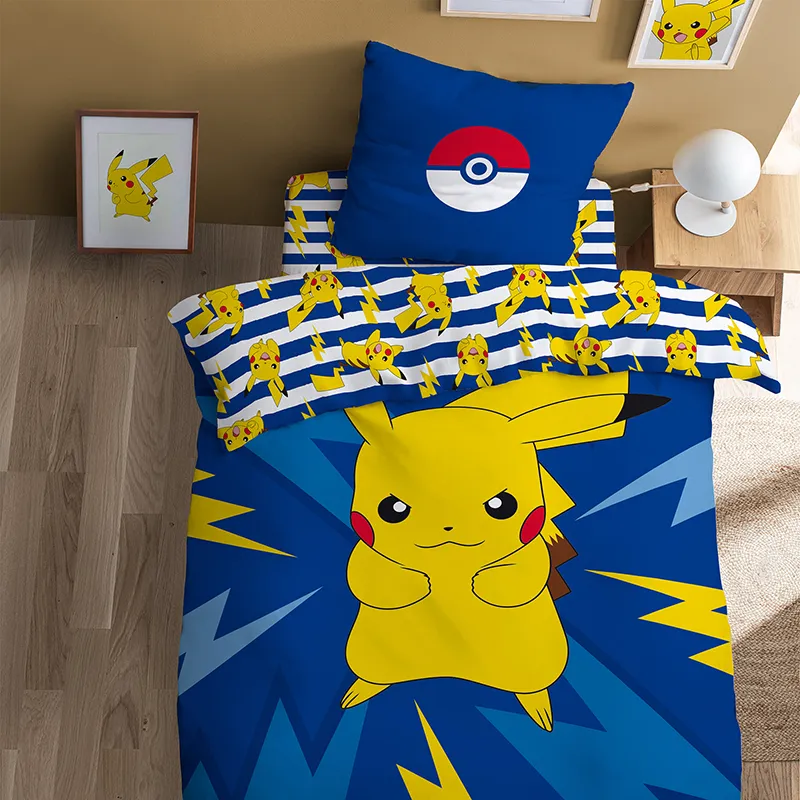 Parure 2pcs Pokémon Spike Bleu - 140x200cm-0
