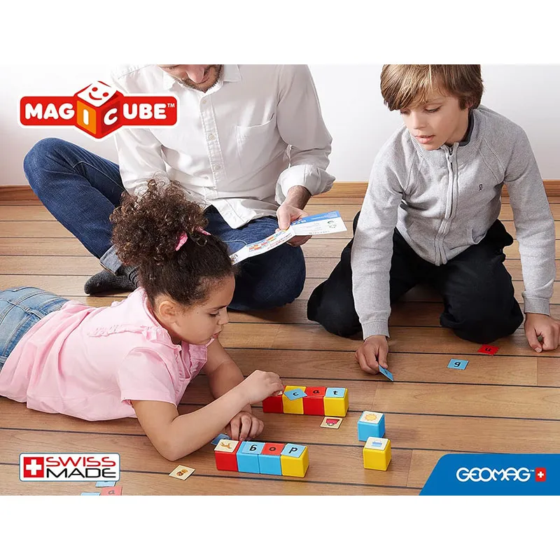 10 Cubes magnét. Word Building 55pcs - 3+-5