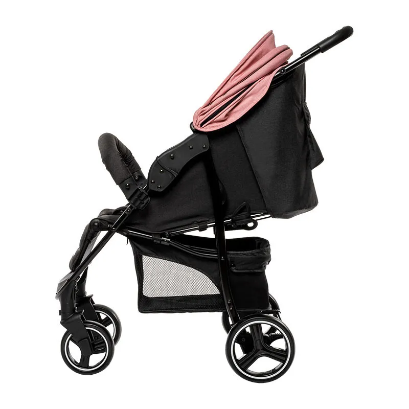 Poussette Compacte Basket Rose Chiné - 0m+-2